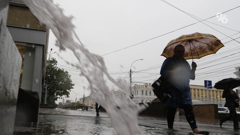 Начало недели на Ставрополье будет дождливым и ветреным