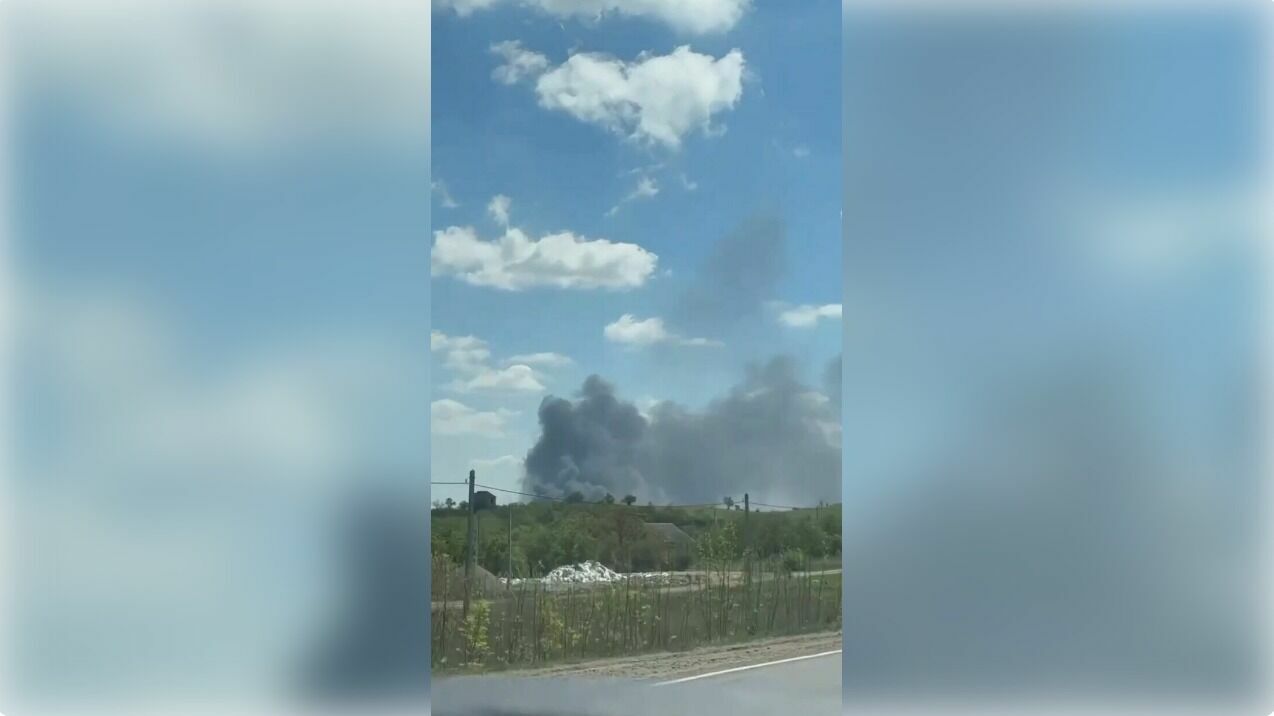 На Ставрополье в районе Ташлы произошло возгорание рядом с заводом «Евробетон»0