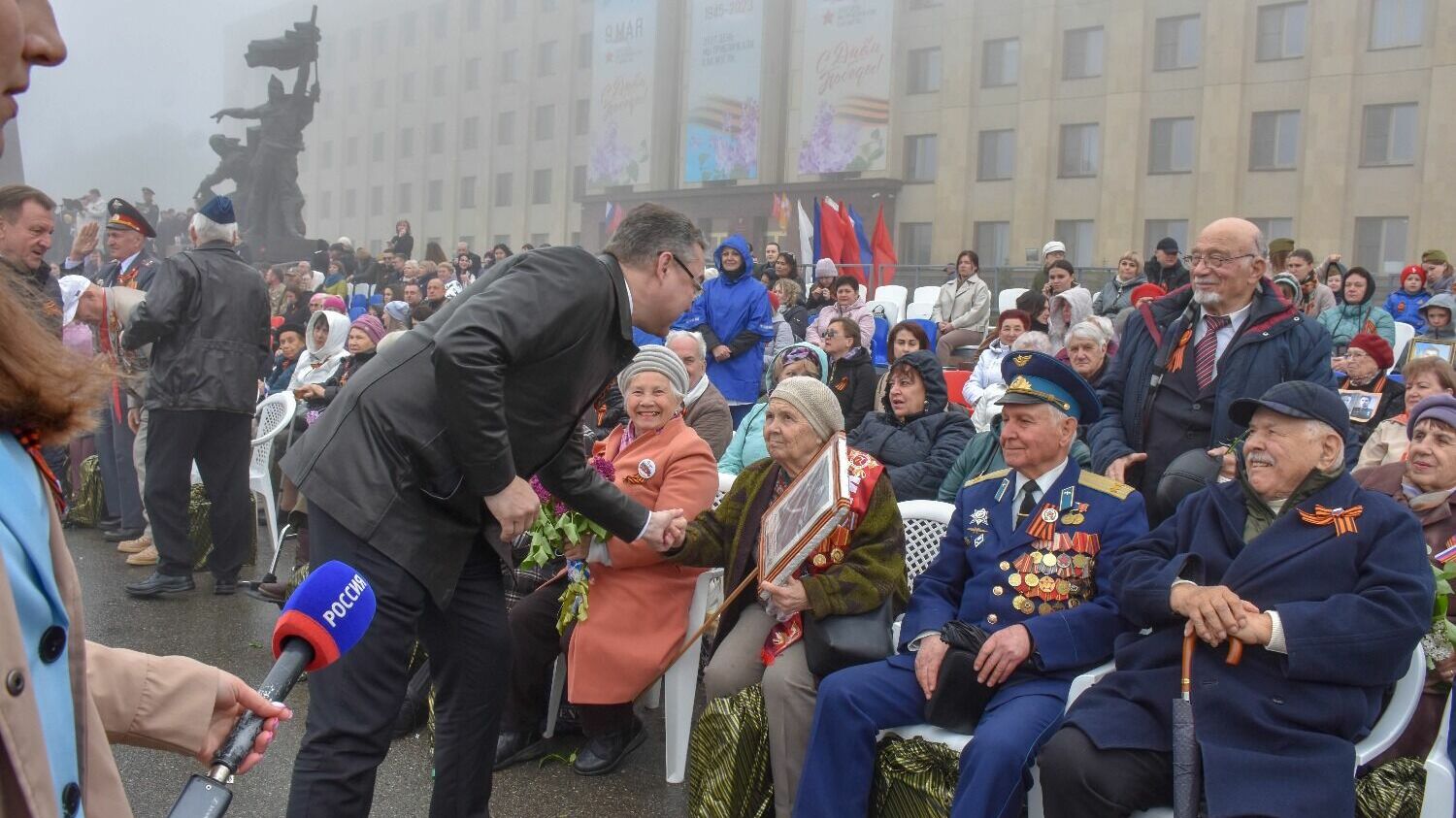 Парад 78-й годовщины Победы в Ставрополе прошел в тумане12