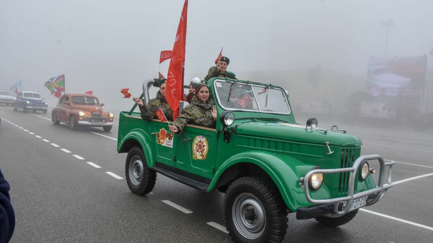 Парад 78-й годовщины Победы в Ставрополе прошел в тумане140