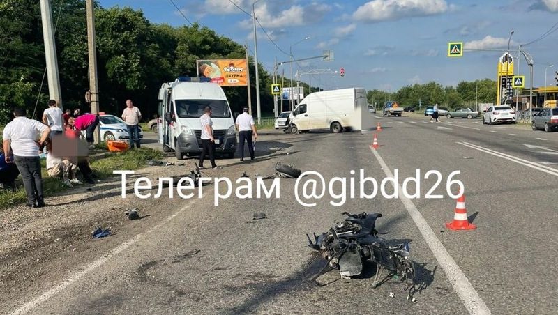 Мотоциклист погиб в аварии с «Газелью» на Ставропогье