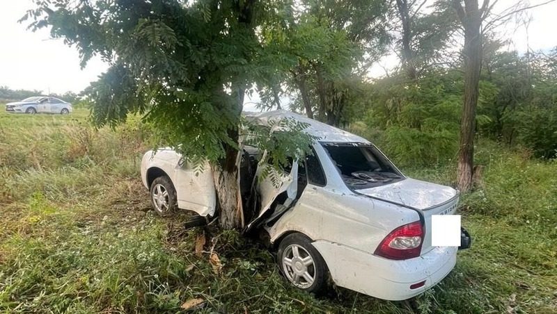 Неопытный водитель на Ставрополье попал в реанимацию после столкновения с деревом