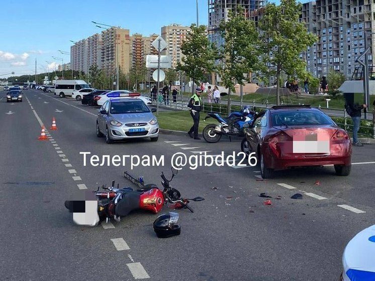 В Ставрополе водитель легковушки сбил 21-летнюю мотоциклистку