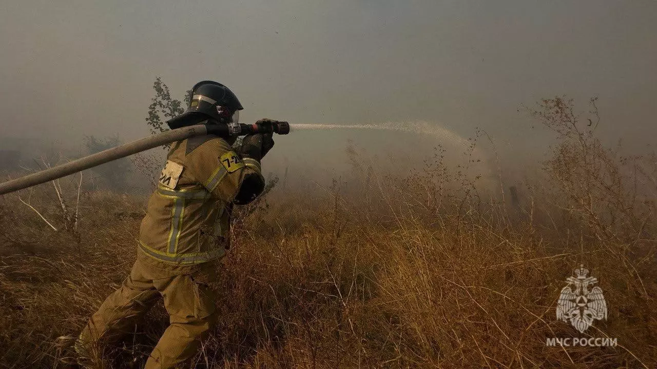 Природный пожар стал причиной эвакуации жителей Ставрополья0