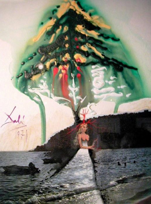 Открытка Сальвадора Дали из серии Рождество, 1971. Сюрреализм Нового года: праздничные открытки Сальвадора Дали