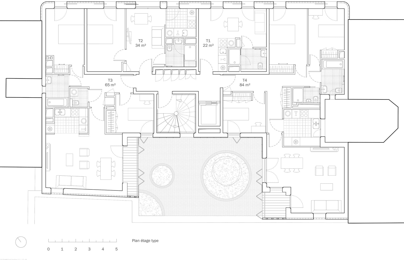 План реновации многоквартирного дома от Avenier Cornejo Architectes