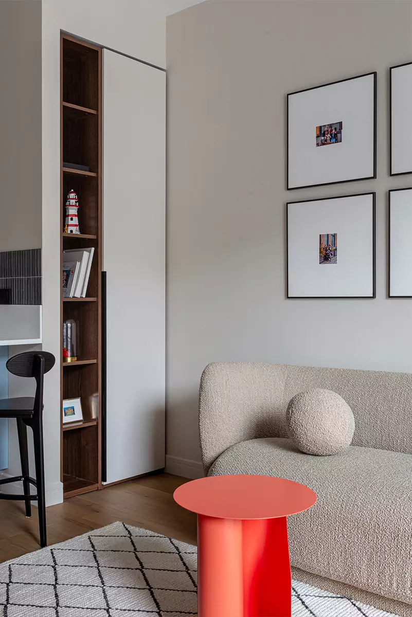Пастельные тона и мягкие формы в интерьере квартиры для семьи с детьми — проект Анны и Дмитрия Коробко
