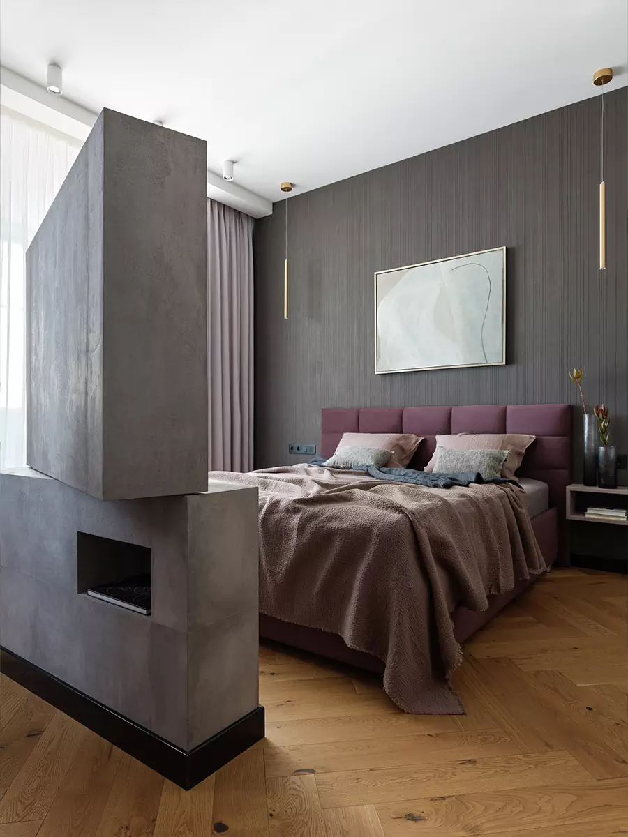 Уютный интерьер квартиры с необычной планировкой и практичными спальнями — проект Ольги Фокиной