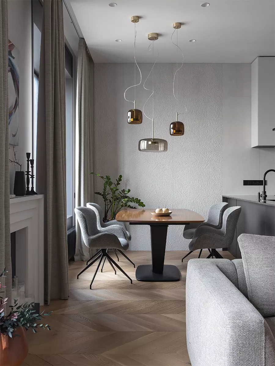 Ритмичные детали и продуманное зонирование в квартире для семьи дизайнера интерьера — проект Светланы Михайловой