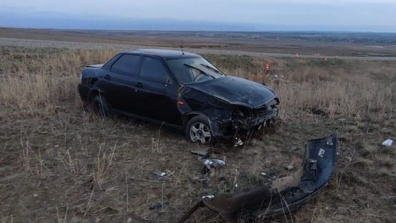 Автомобиль оказался в кювете из-за небезопасной скорости в Андроповском округе