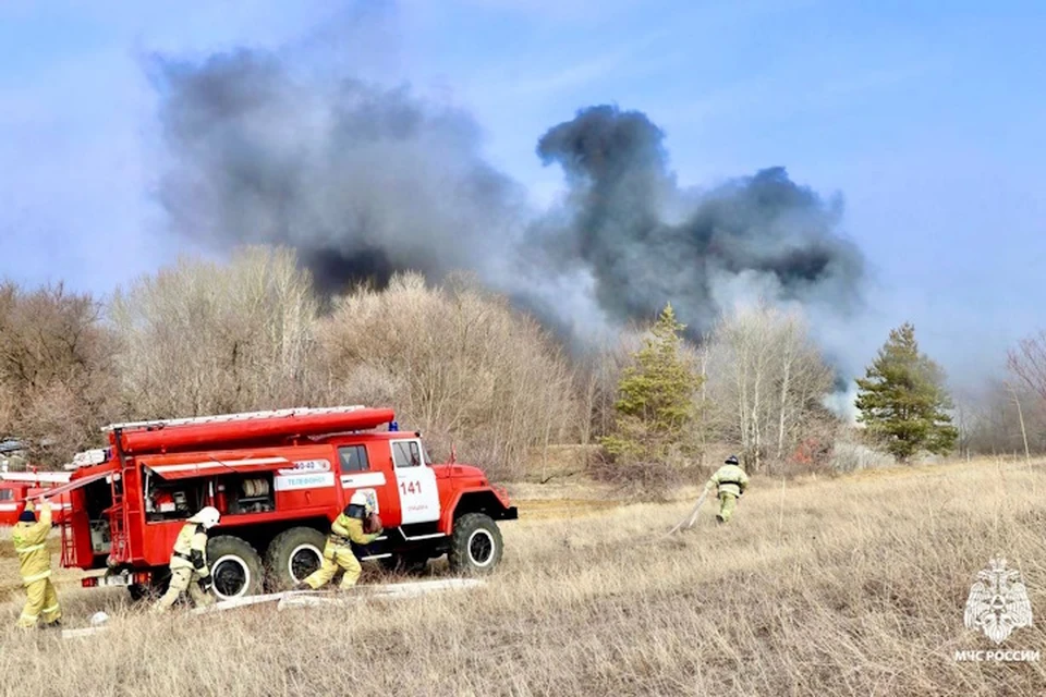 Ставропольские спасатели отработали действия при природных пожарах0