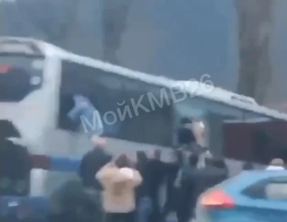 В Пятигорске столкнулись пожарная машина и автобус с пассажирами0