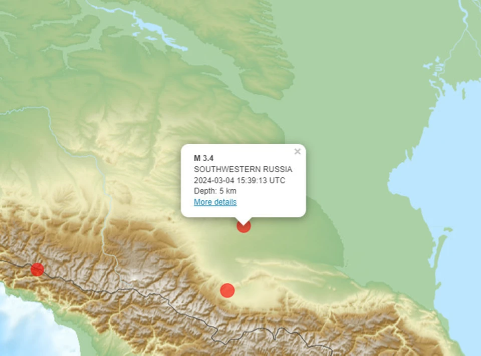 Землетрясение магнитудой 3,4 балла произошло в Ставропольском крае0