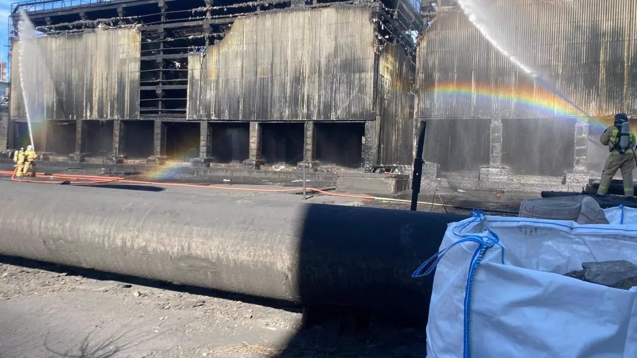 Крупный пожар на промышленном объекте произошел в Невинномысске0