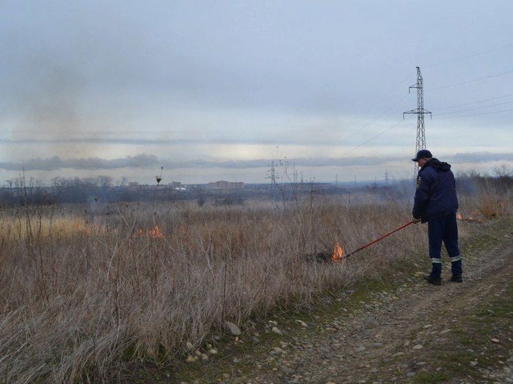 Власти Ставрополя выжгли 300 га сухой травы