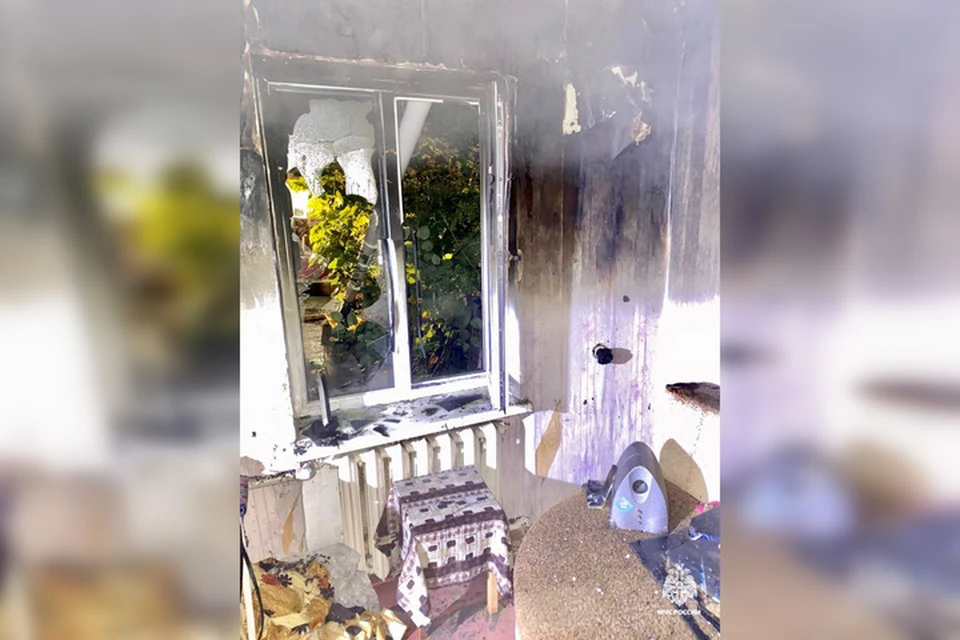 Мужчина пострадал при пожаре в многоэтажке Ставрополя0