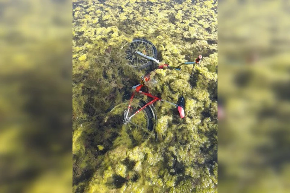 Велосипед достали из озера в Железноводске0