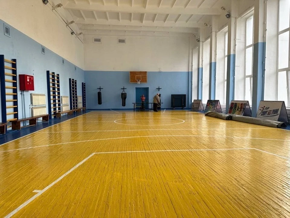 Новый модульный спортзал строят в школе поселка Ипатовского округа0