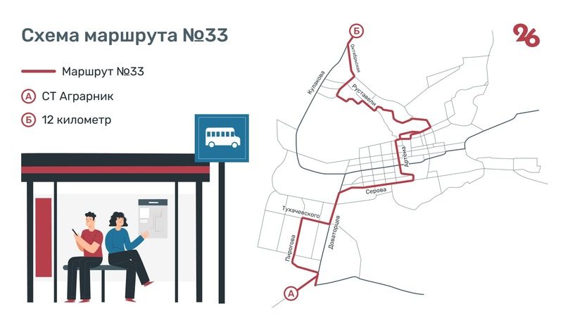 По Ставрополю начал курсировать новый автобус №33