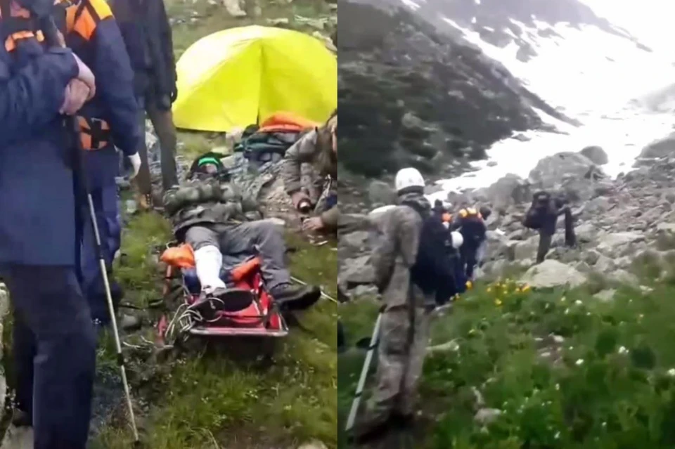 В горах КЧР спасатели помогли альпинисту с травмой ноги0