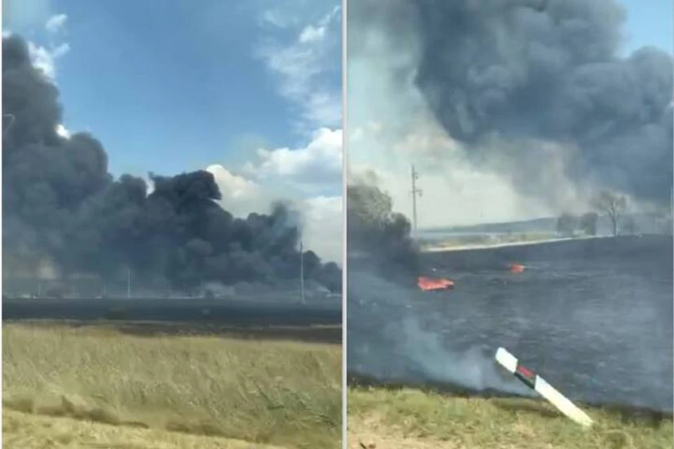 На Ставрополье произошел крупный пожар возле Сенгилеевского водохранилища0