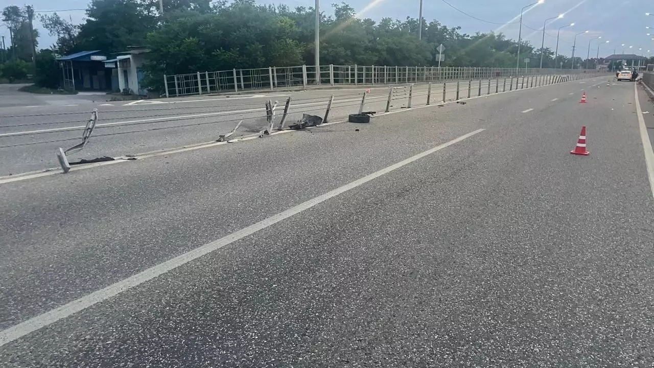 Пьяный водитель опрокинулся на ставропольской трассе1