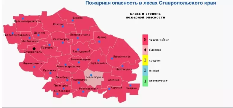 Угроза пожаров сохраняется по всему Ставрополью из-за аномальной жары0