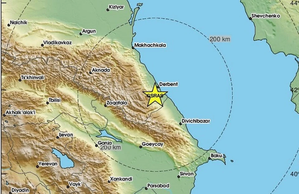 В Дербенте зарегистрировали землетрясение магнитудой 4,2 балла0