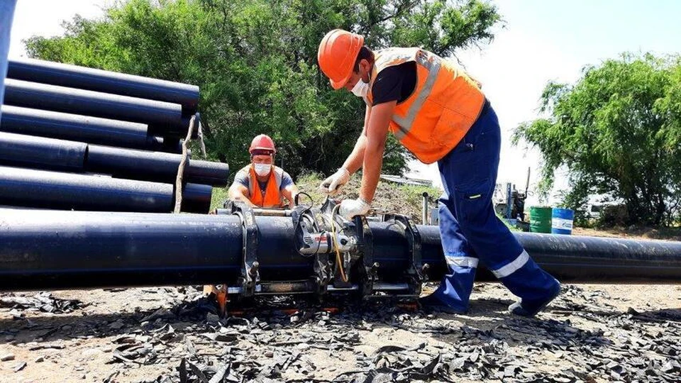 Аварийный участок водопровода заменили в Грачевском округе Ставрополья0