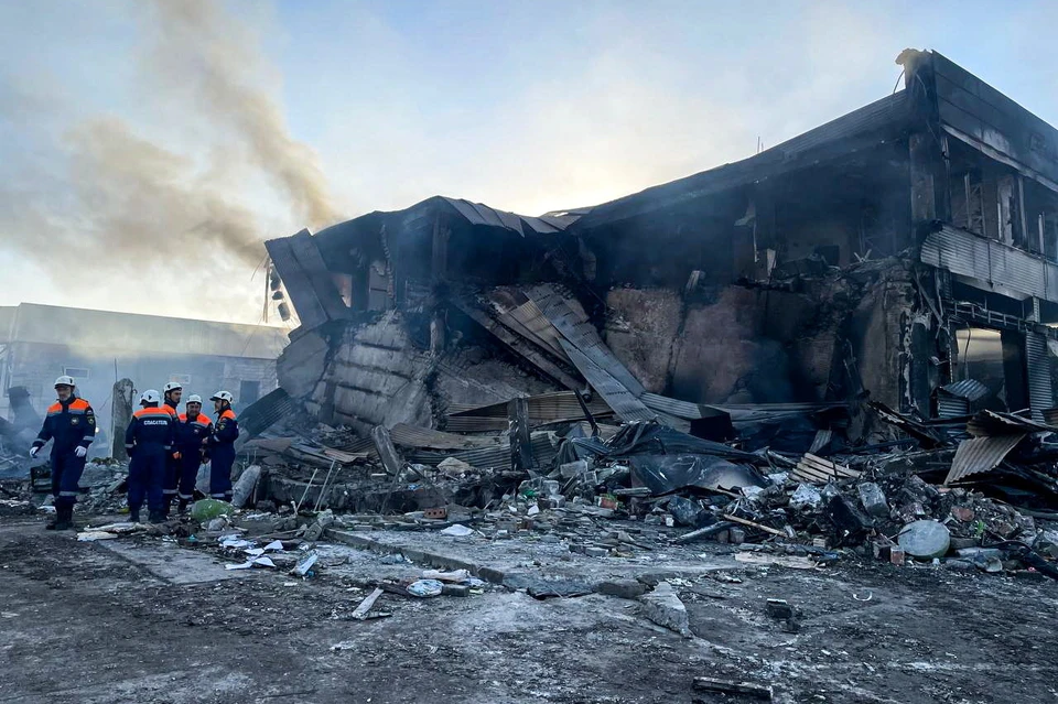 Тело 11 погибшего на заправке в Дагестане достали из-под завалов спасатели0