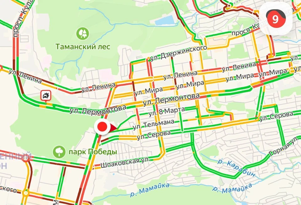 Девятибалльные утренние пробки зафиксировали в Ставрополе0