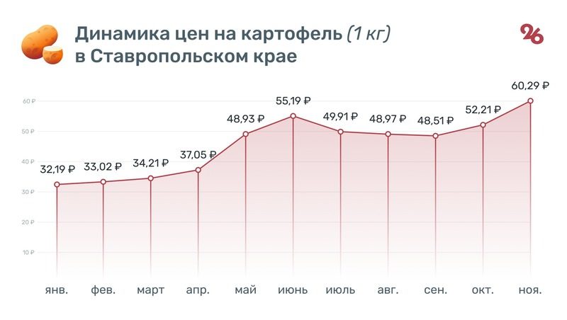 Картофель в дорогом мундире: почему на Ставрополье вырос в цене «второй хлеб»