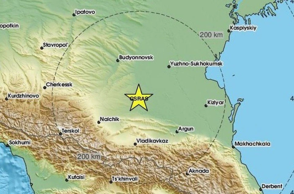 На Ставрополье произошло землетрясение магнитудой 3,5 балла0