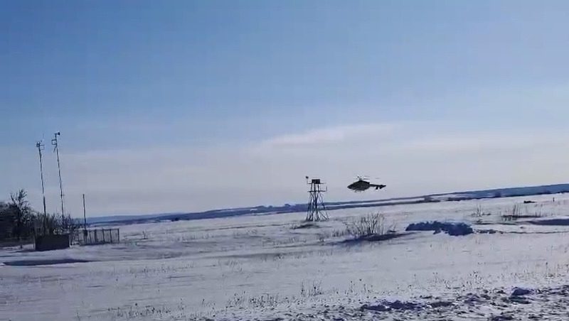 Опубликовано видео аварийной посадки вертолёта санавиации в Ставрополе