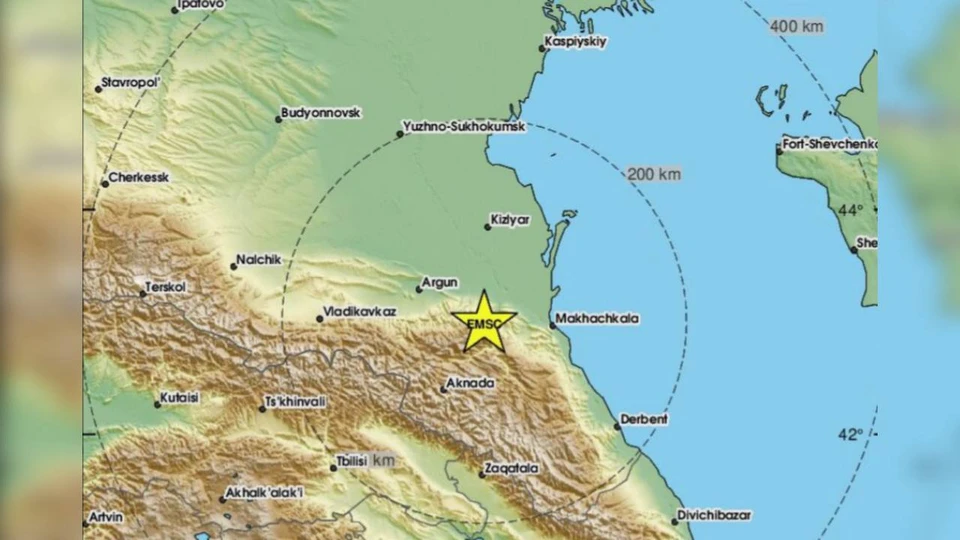 В Дагестане произошло землетрясение магнитудой 3,6 балла0