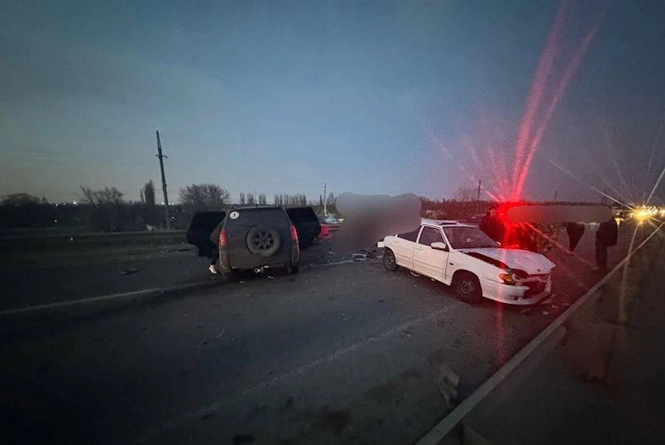 В массовой аварии пяти автомобилей на Ставрополье чудом обошлось без жертв0