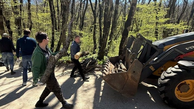 Около 150 чиновников и активистов очистили от мусора Русский лес в Ставрополе
