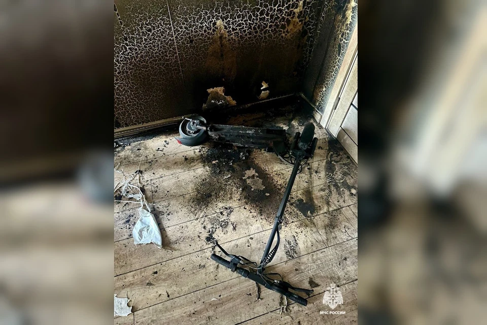 Электросамокат взорвался и загорелся на юге Ставрополя0