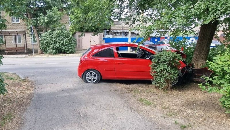 Начинающая автомобилистка пострадала от столкновения с деревом в Будённовске