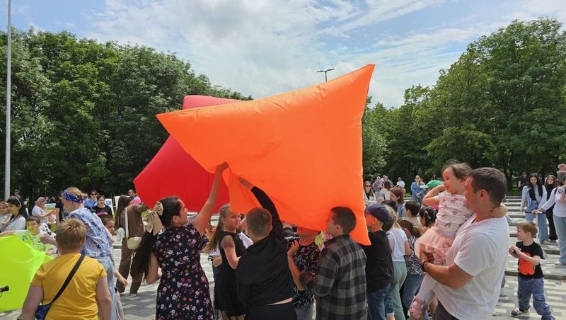 Подушечные бои проводят в парке Предгорного округа