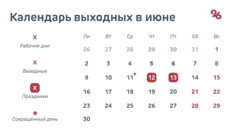 В июне ставропольцев ждёт трёхдневная рабочая неделя