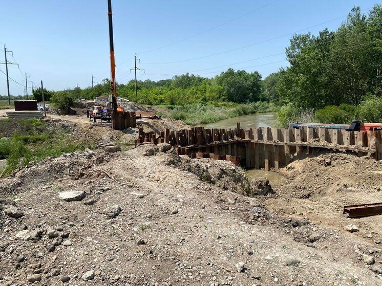 В Советском округе Ставрополья ремонтируют мост через Куму