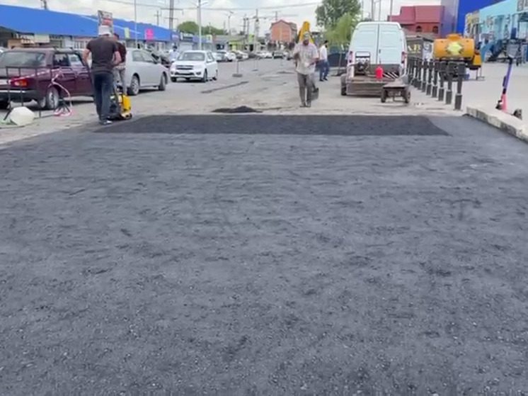 На территории крытого рынка в Назрани началось благоустройство
