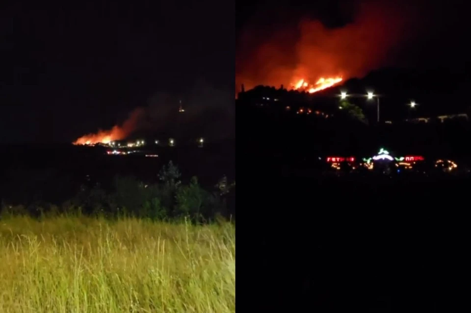Вечером 19 июля на горе Машук в Пятигорске потушили крупный пожар0