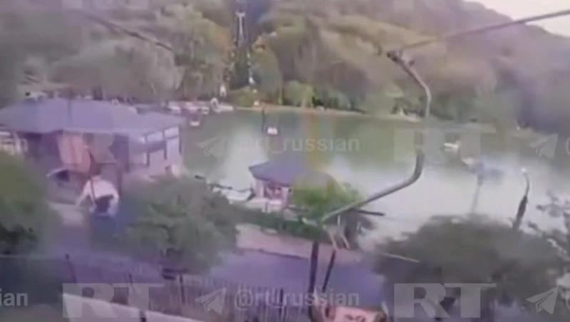 Момент обрыва канатки в Нальчике попал на видео
