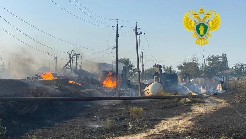 Пожар, возникший после взрыва газа в одном из сёл Дагестана, повредил кладбище
