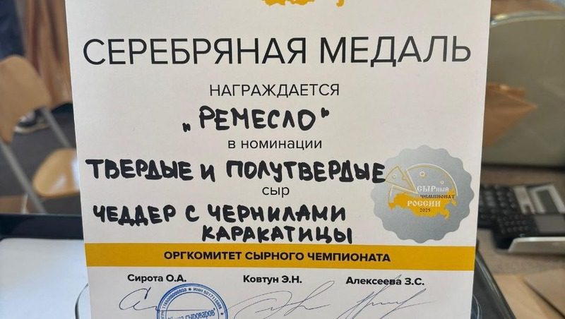 Ставропольский сыр с чернилами каракатицы занял второе место на чемпионате РФ