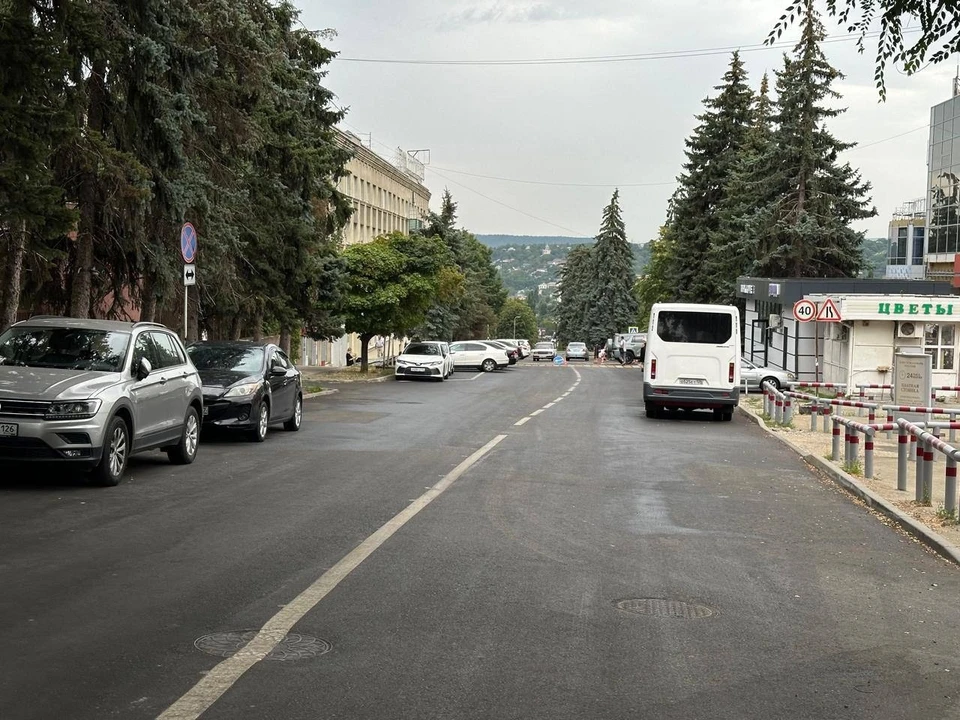 В Пятигорске ремонт улицы Первая Бульварная завершили более чем наполовину0