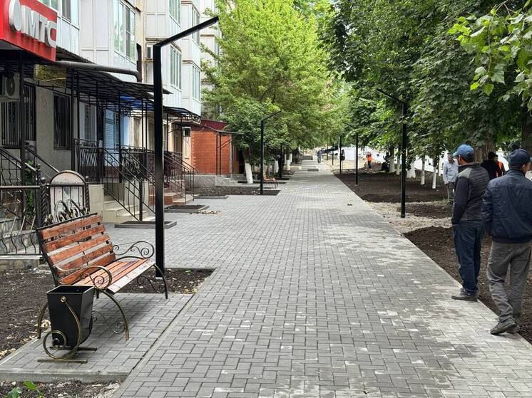 В столице Ингушетии уложили 5 км тротуаров