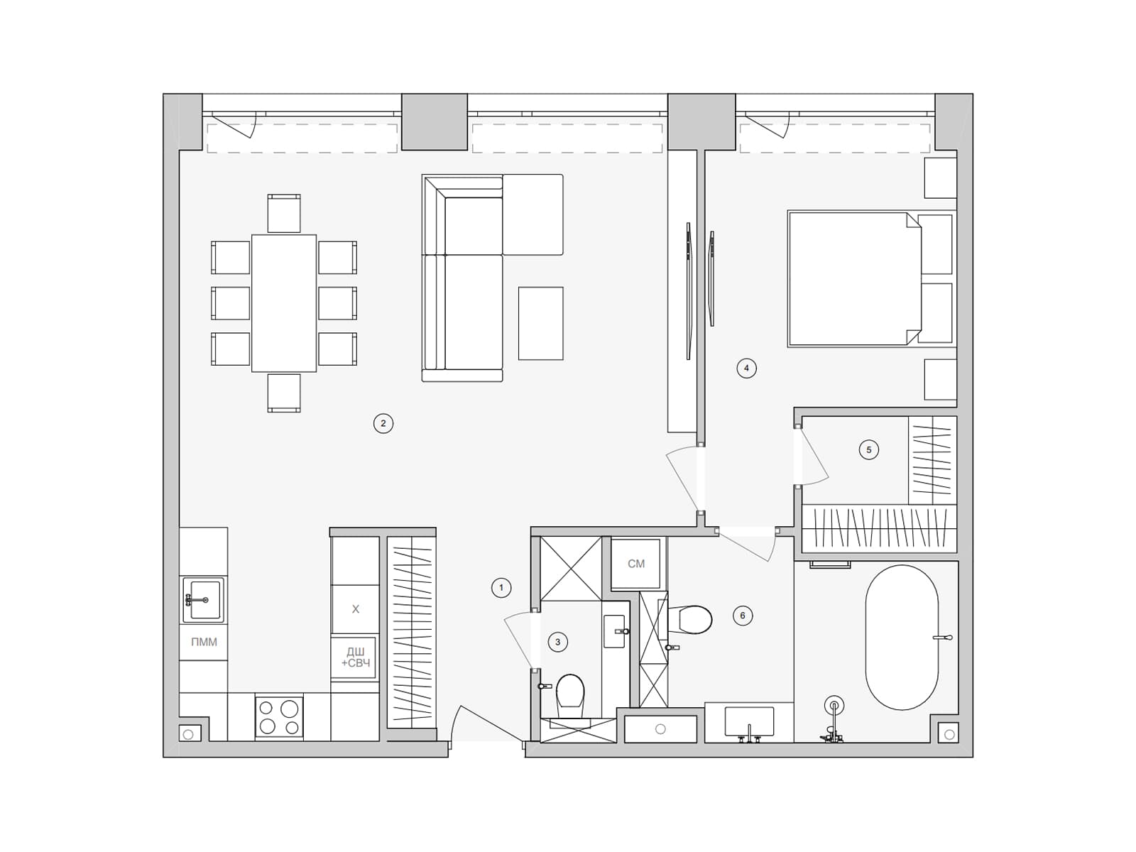 Нейтральное оформление квартиры для сдачи в аренду — проект Валерии Топильской